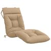 vidaXL Coussin de transat VIANEN 100 % polyester Sable 200 x 50 x 8 cm