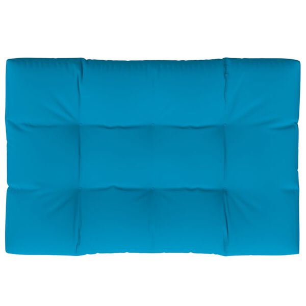 vidaXL Coussin de palette bleu 120x80x12 cm tissu
