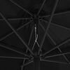 vidaXL Parasol de jardin avec m&acirc;t en m&eacute;tal 390 cm noir