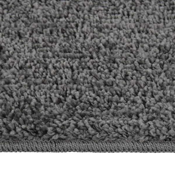 vidaXL Tapis shaggy antidérapant Gris 80x150 cm