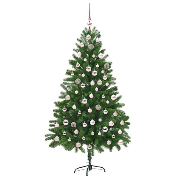 vidaXL Sapin de No&euml;l avec 300 LED avec support Vert 210 cm PE