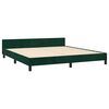 vidaXL Cadre de lit sans matelas vert fonc&eacute; 160x200 cm velours