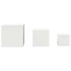 vidaXL Tables d'appoint 3 pièces en bois d'ingénierie blanc