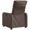 vidaXL Fauteuil de massage inclinable &eacute;lectrique marron similicuir