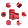 vidaXL Fauteuil inclinable Rouge Similicuir