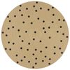 vidaXL Tapis fait &agrave; la main Jute avec imprim&eacute; &agrave; pois 150 cm