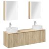 vidaXL Ensemble d'armoire de salle de bain 5 pcs Ch&ecirc;ne Sonoma