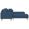 vidaXL Canap&eacute; avec coussin 3 pcs Bleu tissu