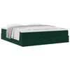 VidaXL Cadre de lit ottoman avec matelas vert fonc&eacute; 180x200 cm velours