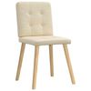 vidaXL Chaises &agrave; manger lot de 2 cr&egrave;me tissu