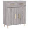 vidaXL Buffet haut Sonoma gris 69,5x34x180 cm Bois d'ing&eacute;nierie