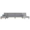 vidaXL Canap&eacute;-lit en forme de L gris clair 260x140x70 cm tissu