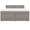 vidaXL Sommier &agrave; lattes de lit avec matelas Taupe 180x200 cm Tissu