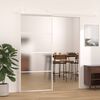 vidaXL Porte coulissante Verre ESG d&eacute;poli et aluminium 90x205 cm Blanc