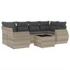 vidaXL Salon de jardin avec coussins 7 pcs gris clair r&eacute;sine tress&eacute;e
