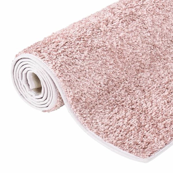 vidaXL Tapis &agrave; poils souples antid&eacute;rapant 115x170 cm Rose