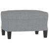 vidaXL Fauteuil avec repose-pied Gris clair 60 cm Tissu