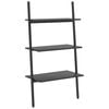 vidaXL &Eacute;tag&egrave;re inclin&eacute;e &agrave; 3 niveaux Noir 64x34x116 cm