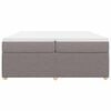vidaXL Sommier &agrave; lattes de lit avec matelas Taupe 200x200 cm Tissu