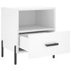 vidaXL Tables de chevet 2 pcs blanc 40x35x47,5 cm bois d&rsquo;ing&eacute;nierie