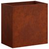 vidaXL Cache-pot de jardin Rouill&eacute; 50 x 30 x 40 cm Acier patin&eacute;