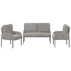 vidaXL Ensembles de canap&eacute;s 3 pcs Gris clair 115 x 56 x 80 cm