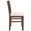 vidaXL Chaises à manger coussins 2 pcs marron bois massif caoutchouc