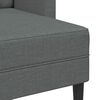 vidaXL Canap&eacute; 2 places avec m&eacute;ridienne en L Gris fonc&eacute; 125 cm Tissu