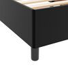 vidaXL Cadre de lit avec matelas Noir 90 x 190 cm tissu