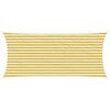 vidaXL Voile d'ombre 2 x 4 m HDPE Rectangulaire Jaune et blanc