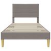 vidaXL Cadre de lit avec t&ecirc;te de lit Taupe 80 x 200 cm tissu