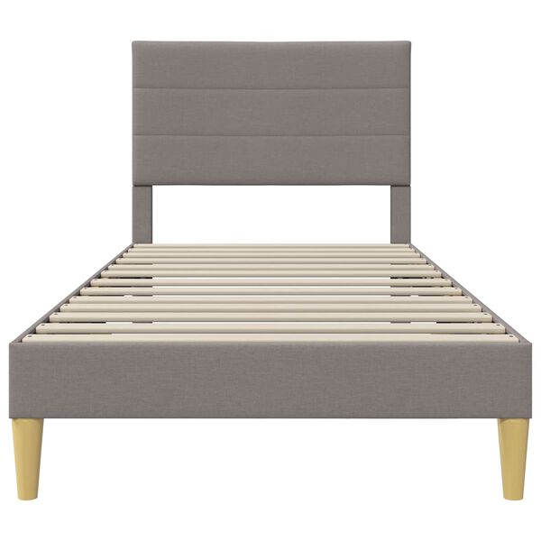 vidaXL Cadre de lit avec t&ecirc;te de lit Taupe 80 x 200 cm tissu