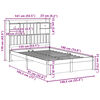 vidaXL Lit biblioth&egrave;que sans matelas 135x190 cm bois de pin massif
