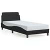 vidaXL Cadre de lit Dover noir 90x200 cm similicuir