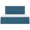 vidaXL Lit de Rangement avec matelas Bleu fonc&eacute; 180 x 200 cm Velours