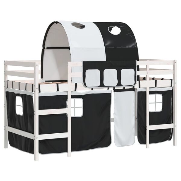 vidaXL Lit mezzanine enfants avec tunnel sans matelas 90x200 cm