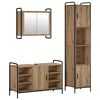 vidaXL Ensemble d'armoire de salle de bain 3 pc Ch&ecirc;ne artisanal