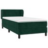 vidaXL Sommier &agrave; lattes de lit avec matelas Vert fonc&eacute; 90x200 cm