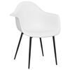 vidaXL Chaise &agrave; manger Blanc PP