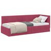 vidaXL Cadre de lit d'angle Bordeaux 80 cm x 200 cm Velours