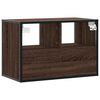 vidaXL Meuble TV ch&ecirc;ne brun 60x31x39,5 cm bois d'ing&eacute;nierie et m&eacute;tal