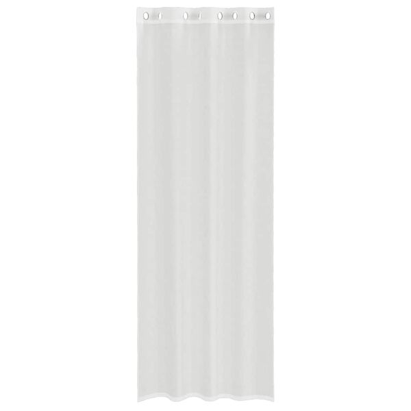 vidaXL Rideaux en voile avec œillets 2 pcs blanc