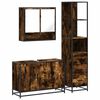 vidaXL Ensemble de meubles de salle de bain 3 pcs Ch&ecirc;ne fum&eacute;