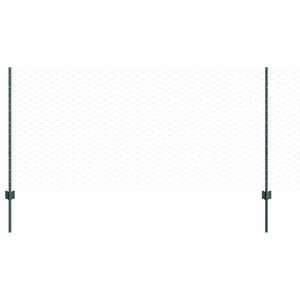 vidaXL Cl&ocirc;ture hexagonale avec poteau 10 x 1 m Acier recouvert de PVC