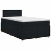 vidaXL Lit boxspring avec matelas Noir 120 x 190 cm Tissu