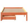vidaXL Cadre de lit sans matelas cire marron 90x190 cm bois pin massif