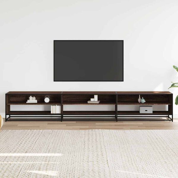 vidaXL Meuble TV chêne marron 270x40x46 cm bois d'ingénierie