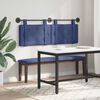 vidaXL T&ecirc;te de lit suspendue Bleu police 130 x 55 x 5 cm Velours