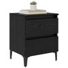 vidaXL Cabinet de chevet 2 pcs Ch&ecirc;ne noir 40 x 35 x 50 cm