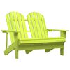 vidaXL Chaise de jardin Adirondack 2 places bois de sapin massif vert